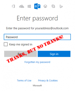 Outlook, Thanks, But no thanks!